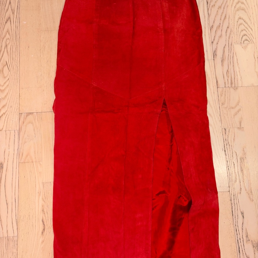 Danier Vibrant Red Pencil Skirt